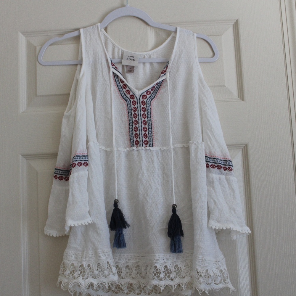 Cold Shoulder Peasant Top